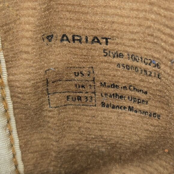 Ariat Shelleen Kids Size 2 Retro Leather Embroidered Boho Western Boot 0010256 - Picture 8 of 11